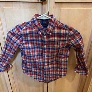 Polo by Ralph Lauren Boys Red & Blue Plaid Button-Down Shirt